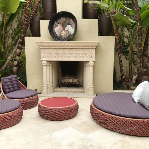 Exterior padio and fireplace design
