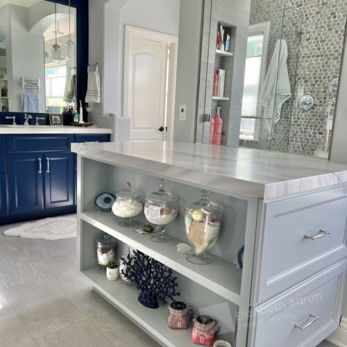 In the navy - luxury bathroom redesign
