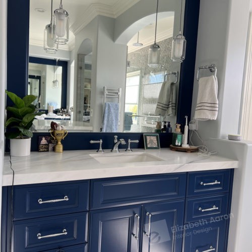 In the navy - luxury bathroom redesign