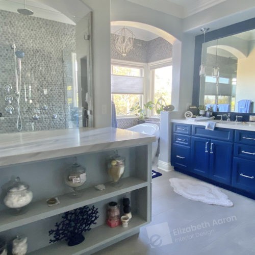 In the navy - luxury bathroom redesign